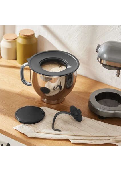 Pro Çift Kollu Mastermaid Chef Stand Mikser 1750 W Yüksek Motor Gücü , Hamur Kancası, Balon Çırpıcı ve Düz Çırpıcı
