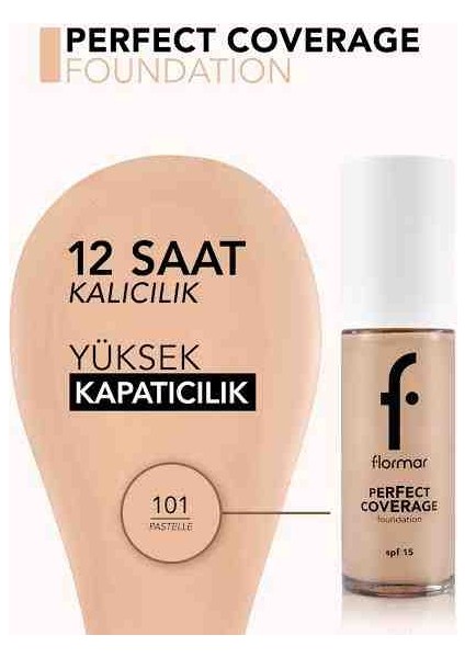 Perfect Coverage Yüksek Pigmentli & Yarı Parlak Bitişli SPF15 Fondöten fiyatları