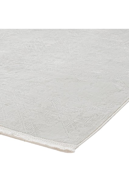Parss Düz Saçak Polyester Geometrik Desen Krem Halı fırsatları