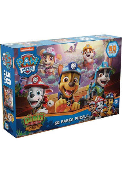 PW7928 Paw Patrol Dino Rescue 50 Parça Çocuk Puzzle