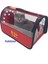 Flybag Şeffaf Kedi Çantası - Kedi Köpek Taşıma Çantası - Kırmızı 4