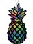 Accessories Ananas Desenli Parfüm Esanslı Baskılı Ipli Dekoratif Asma Ayna Oto Araç Kokusu 1