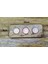 Traverten 3'lü Mumluk Tealight %100 Doğaltaş 4