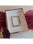 Beyaz 30X40 cm Fotoğraf Bölümlü Yarı Rose Kaplamalı Ledsiz Isimsiz Gül Kutusu! Anı Çerçevesi 1