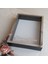 Siyah 30X40 cm Fotoğraf Bölümsüz Yarı Gümüş Isimli Ledsiz Gül Saklama Kutusu 1
