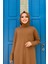 Bym Fashion 4340 Fitilli Triko Tunik Taba 3