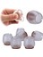 12'li 21MM-25MM Silikon Sandalye Pabucu Masa Sandalye Zemin Koruyucu Kaydırmaz Sessiz Tip Şeffaf 3