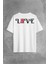 Love Live Tipografi Anahatar Sırt Ön Baskılı Oversize Tişört T-Shirt 1
