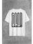 Good Bad Yazı Tipografi Iyi Kötü Sırt Ön Baskılı Oversize Tişört T-Shirt 1