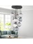 Efser 10LU Yuvarlak Avize Modern Oturma Odası Salon Sarkıt Avize 1