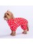 Dots Red Peluşlu Su Geçirmez Küçük Irk Köpek Yağmurluk Tulum 1