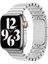 Apple Watch Tüm Modellere Uyumlu Metal Baklalı Kıstırmalı Gümüş Silver Renk 42 44 45 49 mm Kordon 2