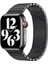 Apple Watch Tüm Modellere Uyumlu Metal Baklalı Kıstırmalı Siyah Renk 42 44 45 49 mm Kordon 2