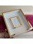 Yarı Gold Beyaz 40X50 cm Fotoğraf Bölümlü Yarı Gold Isimsiz Ledsiz Gül Saklama Kutusu! Anı Çerçevesi! 1