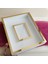 Yarı Gold Beyaz 40X50 cm Fotoğraf Bölümlü Yarı Gold Isimsiz Ledsiz Gül Saklama Kutusu! Anı Çerçevesi! 4