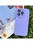iPhone 13 Pro Uyumlu Kamera Koruyuculu Içi Kadife Lansman Mat Lila Silikon Telefon Kılıfı 2