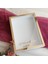 Beyaz 30X40 cm Fotoğraf Bölümsüz Yarı Gold Isimli Ledsiz Gül Saklama Kutusu 3