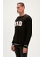 Felt Crewneck Siyah Erkek Sweatshirt 5