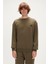 Tag Crewneck Haki Erkek Sweatshirt 2