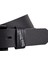Sliced Belt Siyah Deri Erkek Kemer 2