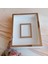 Beyaz 30X40 cm Fotoğraf Bölümlü Yarı Bronz Kaplamalı Ledsiz Isimsiz Gül Kutusu! Anı Çerçevesi 2