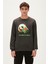 Re-Bamboo Crewneck Antrasit Baskılı Erkek Sweatshirt 1