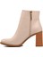 458237 Bej Içi Polarlı Kadın Topuklu Bot 3