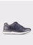 Albert Özel Tasarım Croco Baskılı Gerçek Deri Erkek Sneaker 310M548 Lacivert 1