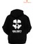 Call Off Duty: Ghosts Baskılı 3 Iplik Unisex Siyah Kapişonlu Sweatshirt 3