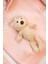 Peluş Ayılı Kız Çocuk Pudra Pembe 3 Iplik Dar Kalıp Sweat Takım 4