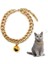 Ayarlanabilir Zincir Alüminyum Zilli Gold Lüx Kedi ve Küçük Irk Köpek Kolye Tasması 1
