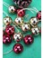 20 Adet Red Gold Dekoratif Parlak Top Ağaç Süsü 3cm 1