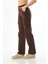 Kahve Kargo Cepli Likralı Yüksek Bel Wide Leg Pantolon 5