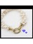 Hakiki Inci ve Kristal Choker ve Bileklik Set 1
