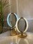 Dekoratif Kristal Şarjlı Oval Masa Lambası, Gold LED Abajur, Dokunmatik 3 Renk Modu 1