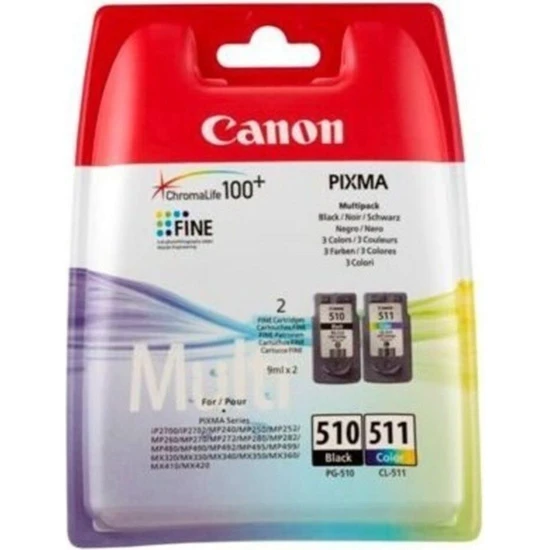 Canon PG510BK+CL511 2li Kartuş( MP240/MP260)