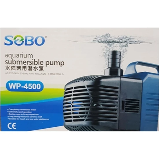 Sobo WP-4500 Akvaryum Kafa (Sump) Motoru, 2000 Litre/saat