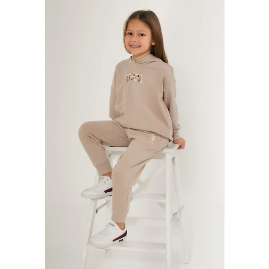 U.S. Polo Assn. Kız Çocuk Kum Pijama Takım 50285869-VR085