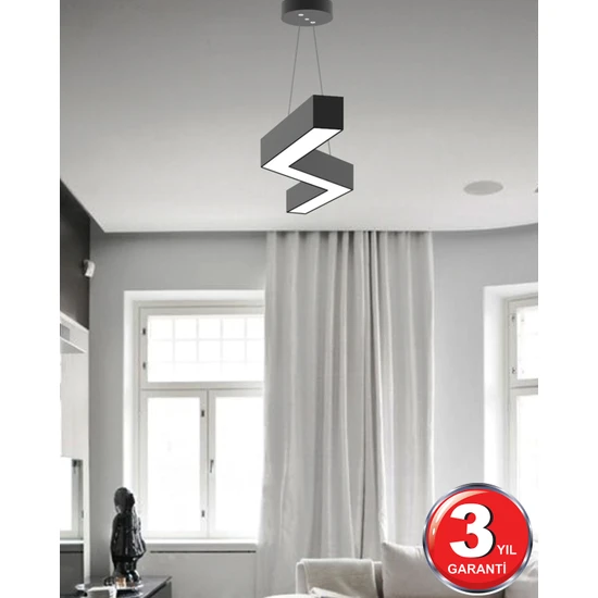 Hegza Lighting Gabbiano - Ledli Modern Sarkıt Linear LED Avize Salon Mutfak Oturma Odası Yatak Odası Antre Hol LED