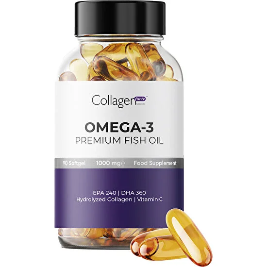 Collagen Forte Platinum Omega 3 Premium Fish Oil Balık Yağı 1000MG 90 Kapsül