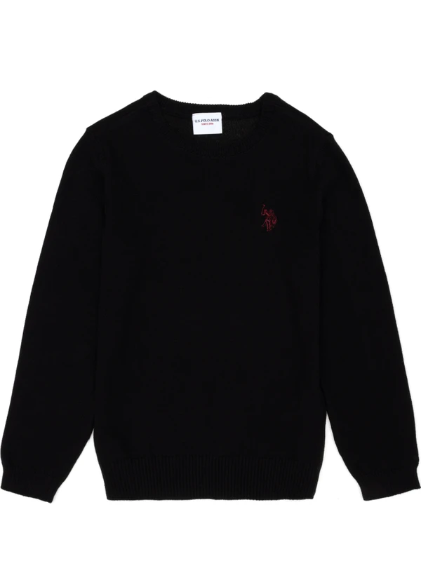 U.S. Polo Assn. Erkek Çocuk Siyah Triko Kazak 50275846-VR046