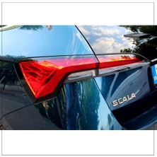 Graficar Skoda Scala Stop Çerçeve Sticker Kolay Uygulama Hazır Kesim Birebir Uyum / Parlak Siyah