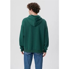 Mavi M067149-71874 Zümrüt Yeşil Erkek Oversize Kapuşonlu Logo Sweatshirt