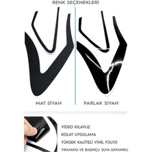 Renault Clio 4 St/sport Tourer Stop Çerçeve Sticker Kolay Uygulama Hazır Kesim Birebir Uyum / Mat Siyah