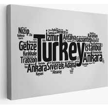 Doğal Tercih Iller Isimli Dekoratif Kanvas Tablo 1018