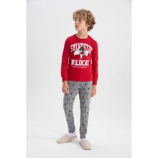 DeFacto Erkek Çocuk Looney Tunes Uzun Kollu Pijama Takımı B2641A823AU