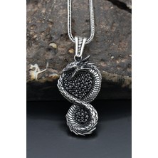 Prestige Gümüş Ejderha Figürlü 925 Ayar Gümüş Kolye Zincir