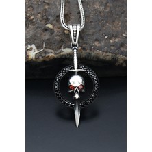 Prestige Gümüş Kurukafa 925 Ayar Gümüş Kolye Zincir