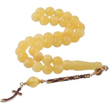 Nusnus Küre Kesim 11.5X11.5 mm Damla Kehribar Tesbih 34.50 gr Tesbih