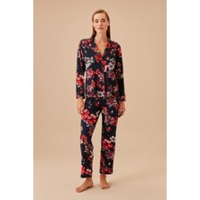 Suwen Black Rose Maskülen Pijama Takımı